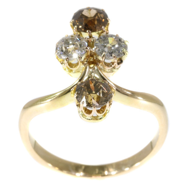 Remarkable Victorian diamond engagement ring with Aigrette" design" by Unknown Artist