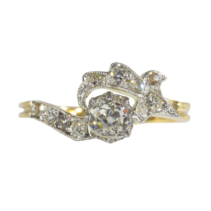 Vintage Belle Epoque diamond engagement ring by Artiste Inconnu