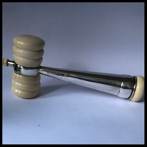 Chairman gavel silver & ivory  by Artista Desconocido