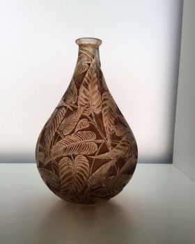 A beautiful 'Sauge' patinated vase designed by R. Lalique circa 1923 by René Lalique