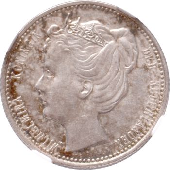 25 cent Wilhelmina NGC PF 62 by Onbekende Kunstenaar