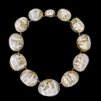 French antique cameo necklace by Onbekende Kunstenaar