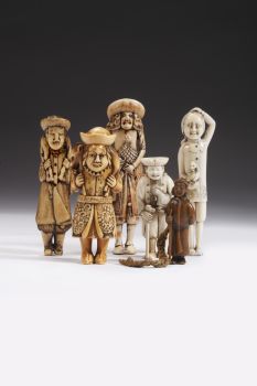 Dutchmen in miniature (Netsuke) by Unknown Artist