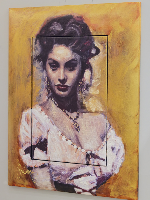 Young Sophia Loren Gold by Peter Donkersloot