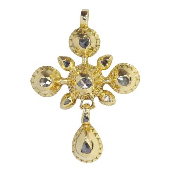 Antique Georgian diamond 18K gold cross by Artista Desconocido