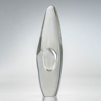Large size crystal Art-Object “Orkidea” (Orchid), Model 3568 – Iittala, Finland 1957 by Timo Sarpaneva
