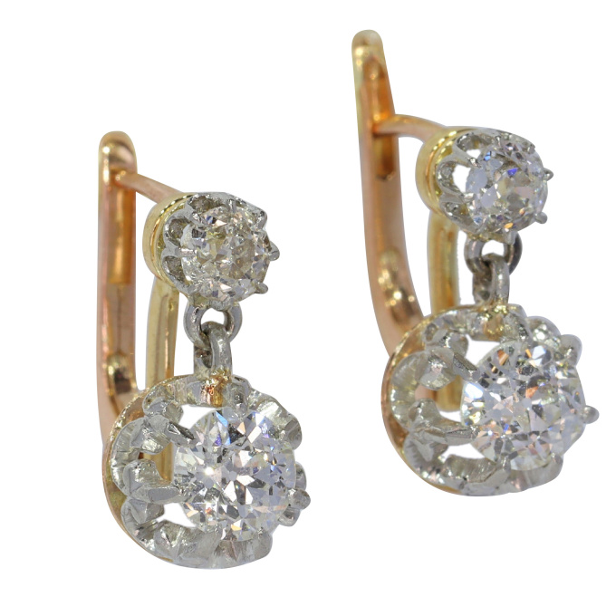 Deco Diamonds Earrings: The 1920s Elegance in Gold and Platinum by Unknown artist