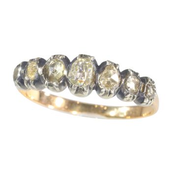 Vintage antique Early Victorian diamond inline ring by Unbekannter Künstler