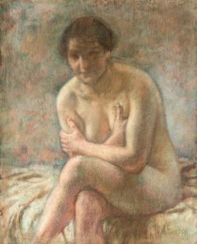 La femme aux bras croises, Maud by Théo van Rysselberghe