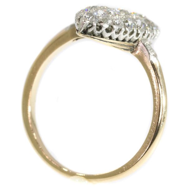 Belle Epoque old mine brilliant cut diamonds engagement ring by Unbekannter Künstler
