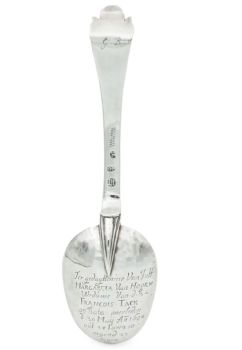  A silver spoon commemorating Juff’ Margareta van Hoorn by Unbekannter Künstler