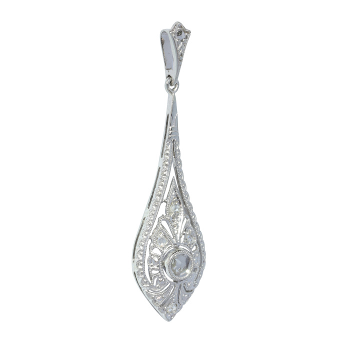 Vintage 1920's Belle Epoque / Art Deco diamond pendant by Artista Sconosciuto