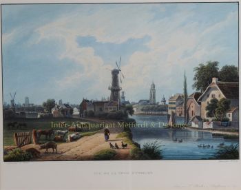 Utrecht seen from de Oude Rijn  by Louis Bleuler