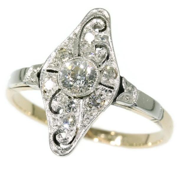 Art Deco diamond engagement ring by Unknown Artist
