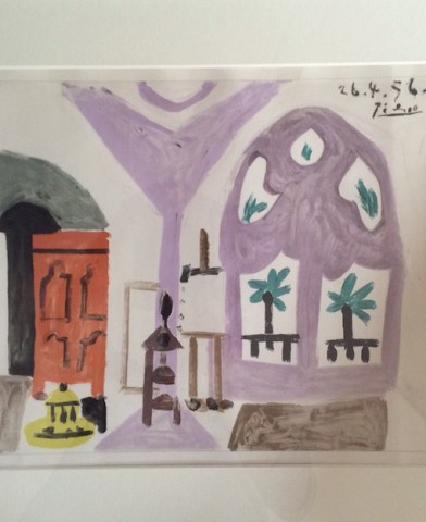 A tempting color offset lithograph of ‘Atelier’ by Pablo Picasso