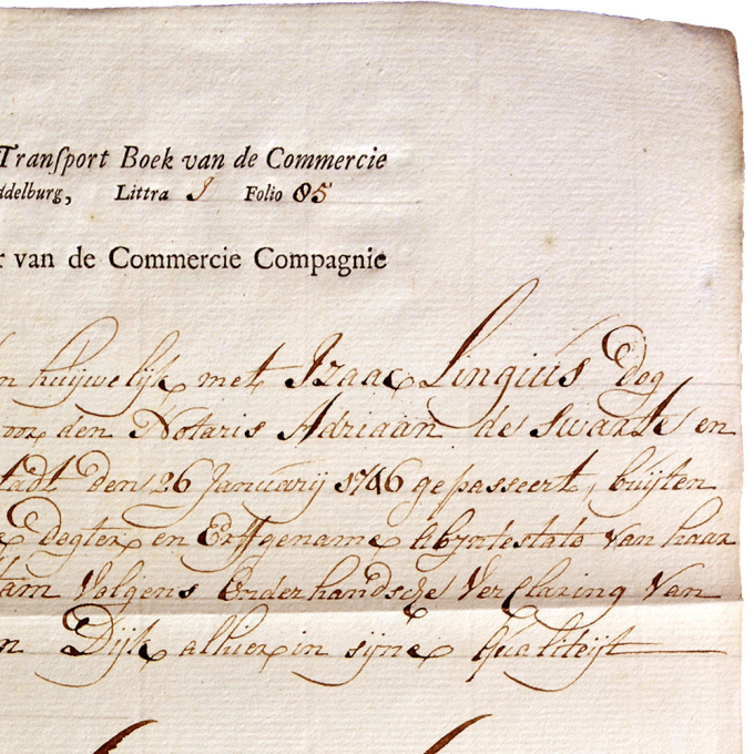 Share of 250 Flemish pounds August 1 1758 Middelburgsche Commercie Compagnie by Unknown artist