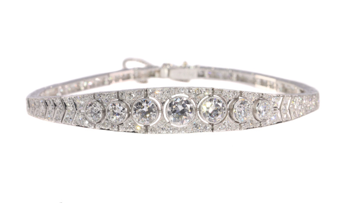 Top quality Vintage Art Deco diamond platinum bracelet by Artista Desconhecido