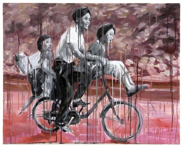 Family on Bicycle by Sheng Qi