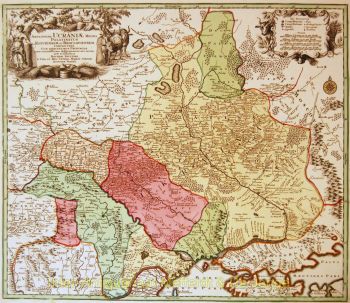 Ukraine antique map  by Seutter