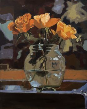 Orange Roses by Mitzy Renooy
