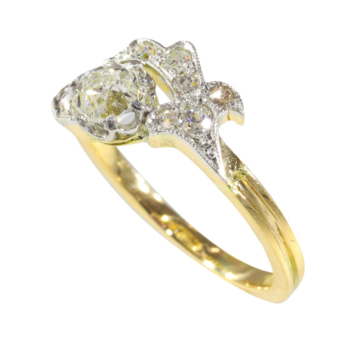 Vintage Belle Epoque diamond engagement ring by Artista Sconosciuto