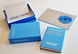 "SKIMMING THE WATER [MENAGE A QUATRE]" Signed book plus small artwork by LAWRENCE WEINER