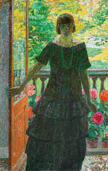 Woman on the Balcony by Léon De Smet