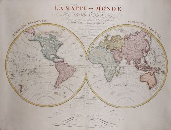 Wall map of the world  by Eustache Hérison
