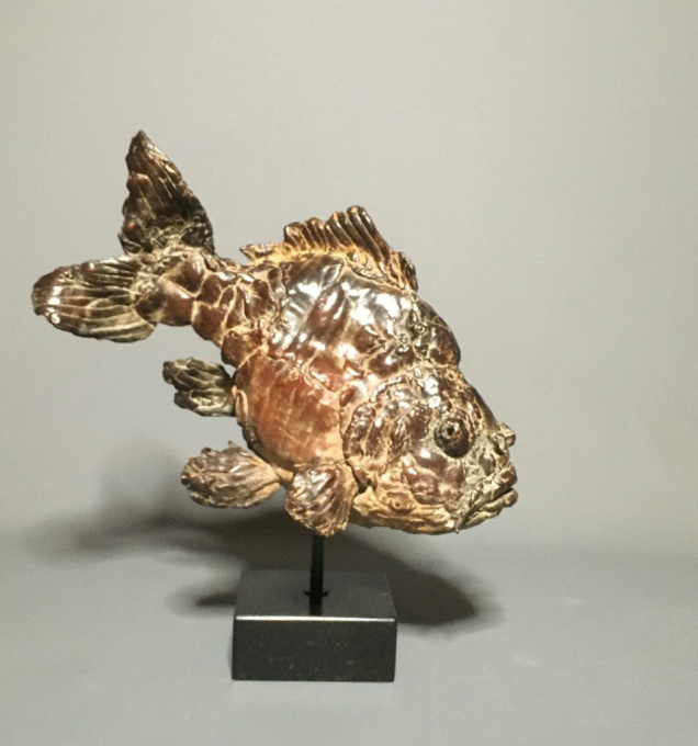 Hieronymus - Bronze Sculpture Fish - In Stock by Pieter Vanden Daele