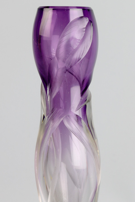 Moser Karlsbad "Hot Pad" cameo glass vase by Moser Karlsbad
