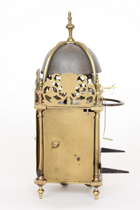 A small French Regence brass lantern clock, G. Pecquet A Paris, circa 1720. by G. Pecquet A Paris