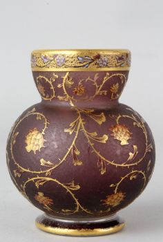 Daum small vase "Chardons" by Frères Daum