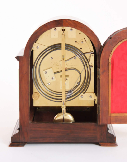 A fine and small English rosewood striking table clock, Charles Frodsham, circa 1850. by Charles Frodsham London Charles Frodsham London
