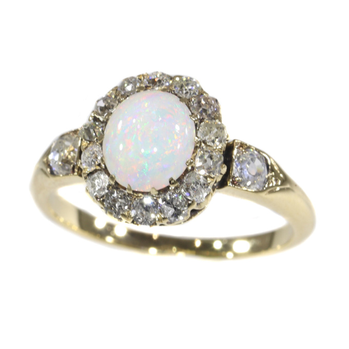 Victorian diamond and opal ring by Unknown Artist