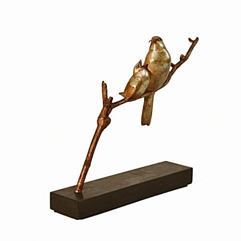 Two bronze birds  by André Vincent Becquerel