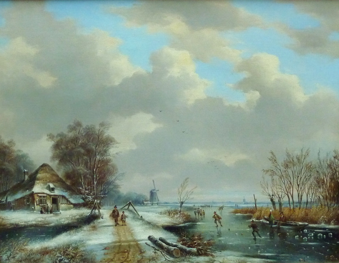 Winterlandscape  by Gerardus Hendriks