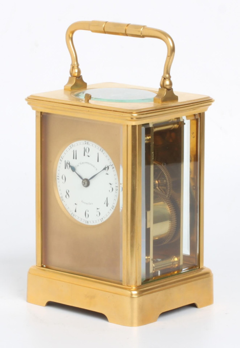 A French carriage clock with rare striking, Grottendieck Brussel, circa 1880 by Grottendieck Bruxelles