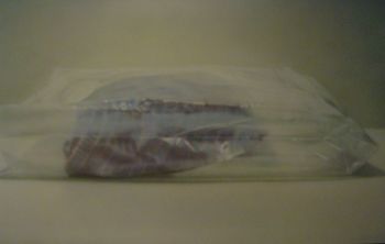 Doorzichtige plastic zak met slipje by Elzo Dibbets