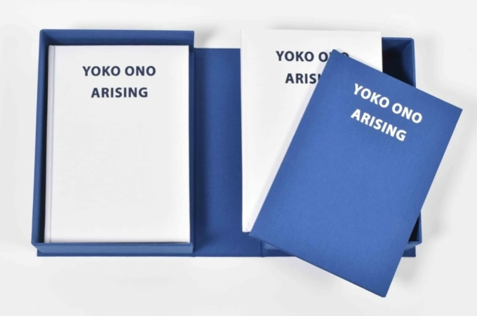 YOKO ONO: "ARISING" SIGNED BOOK PLUS SMALL ARTWORK  by Yoko Ono