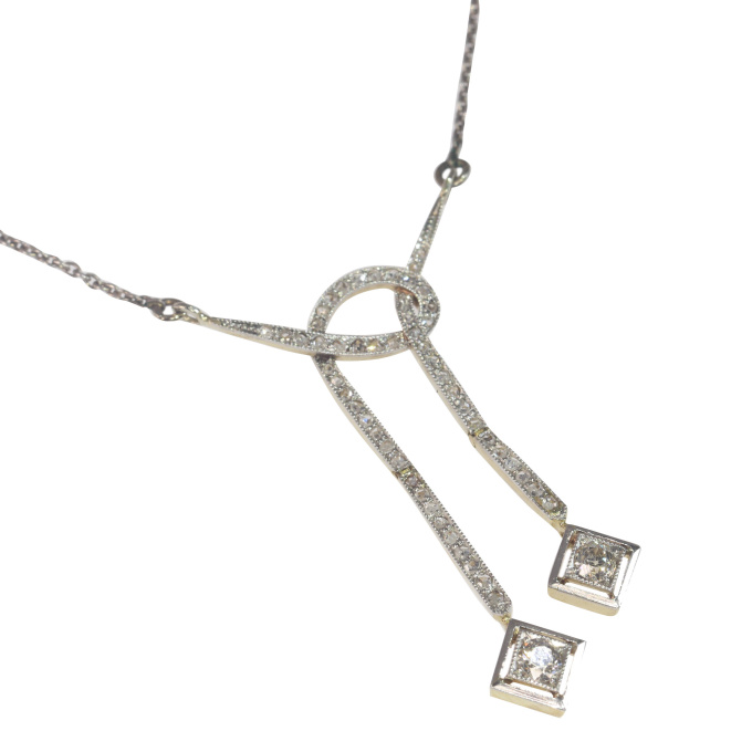 Charming vintage Belle Epoque diamond necklace by Artista Desconocido