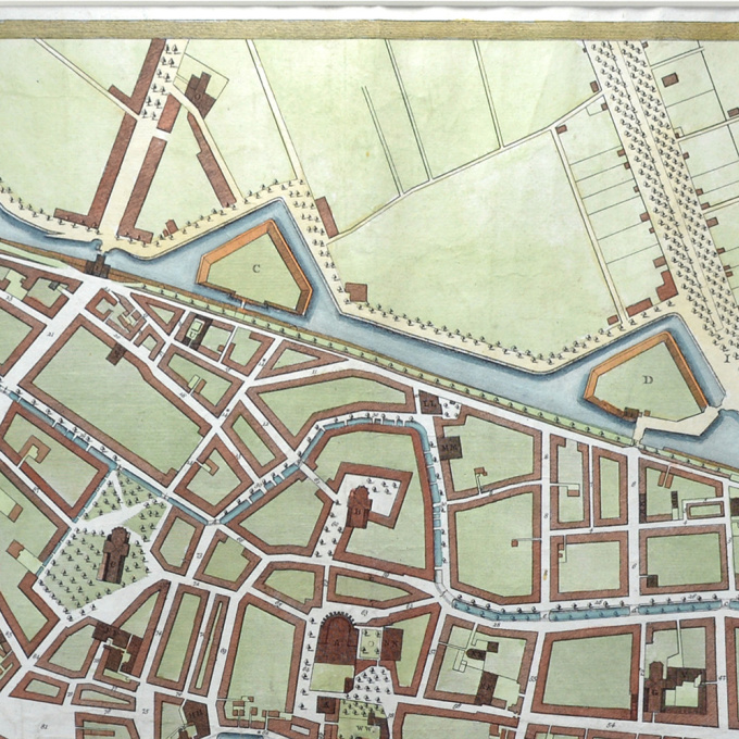 Utrecht city plan by Johannes van Schoonhoven