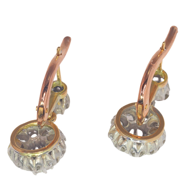 Vintage pendent diamond earrings by Onbekende Kunstenaar