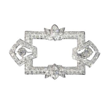 Vintage Fifties diamond platinum brooch by Artista Desconhecido