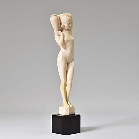 Ivory nude art deco sculpture by Armand Boulard