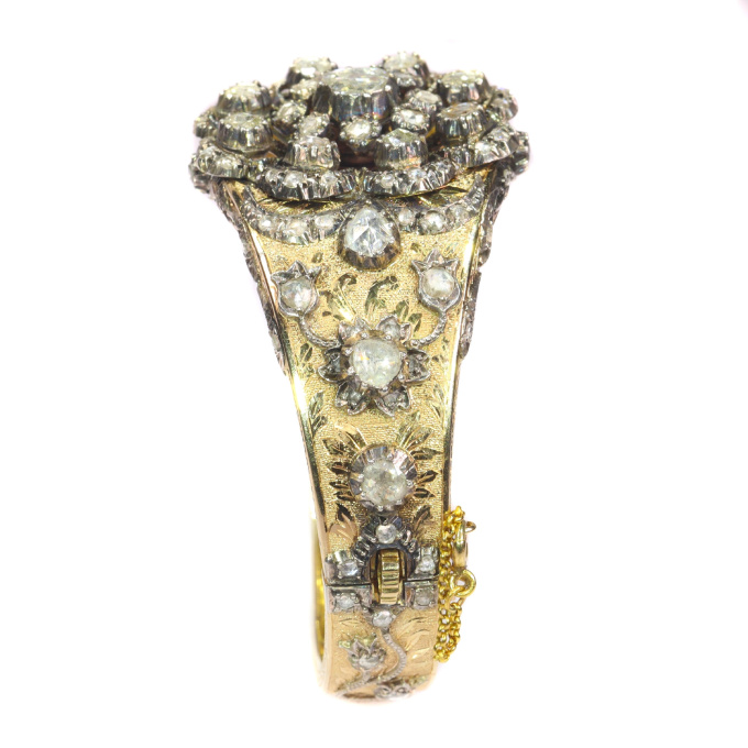 Vintage Victorian style diamond bangle by Artista Sconosciuto