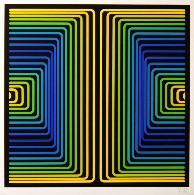 Polychrome progression by Jean-Pierre Vasarely (Yvaral)