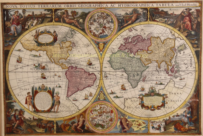 World map  by Melchior Tavernier
