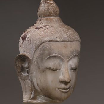 Head of Buddha  by Onbekende Kunstenaar