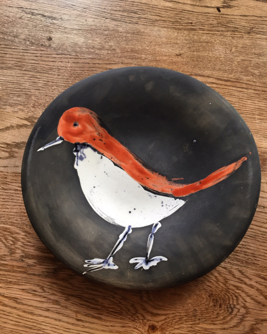 An amusing 'Bird' plate by Pablo Picasso Madoura pottery by Pablo Picasso
