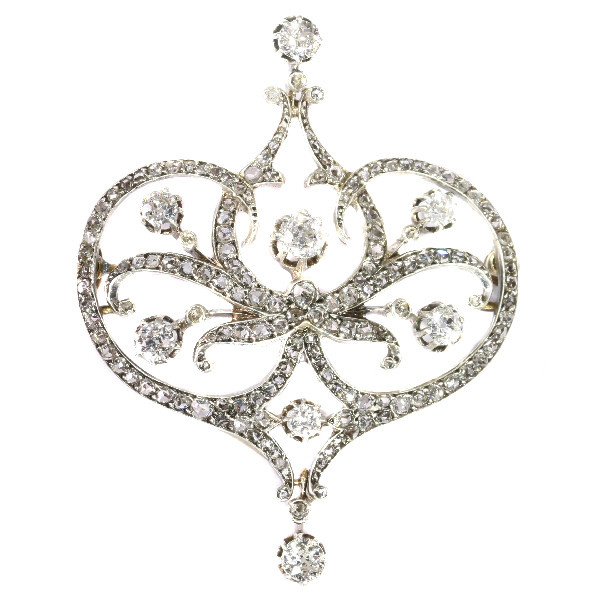 Vintage Belle Epoque diamond brooch by Artista Desconocido